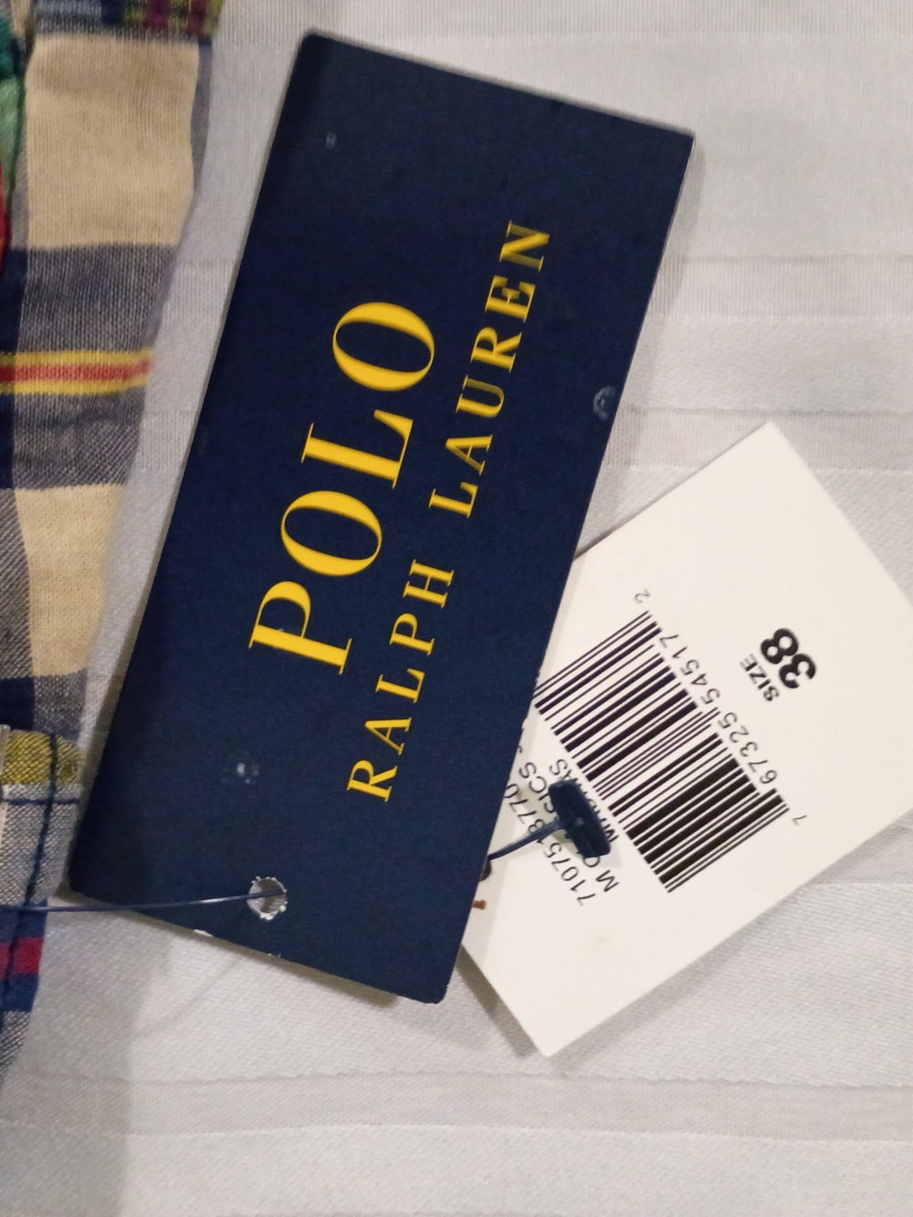 Polo Ralph Lauren Men's 38 Patchwork Madras Plaid Shorts 100% Cotton NWT - Picture 3 of 10